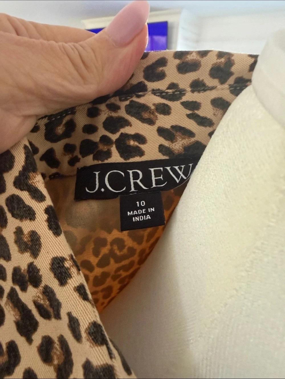 J. Crew Leopard Print Button-Front Mini Dress - Tan & Black